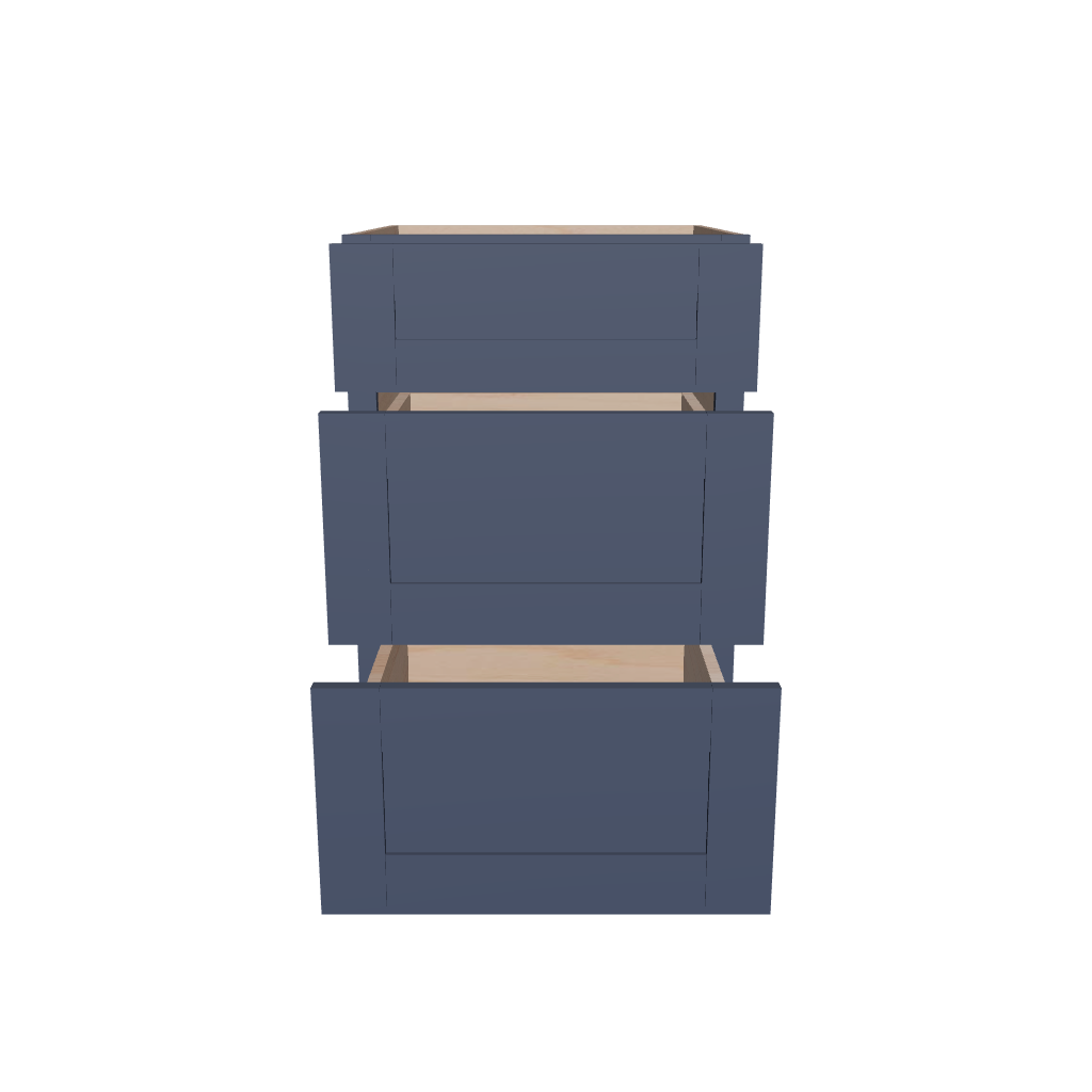 2" H X 21" D Vanity Base with 3 Drawers