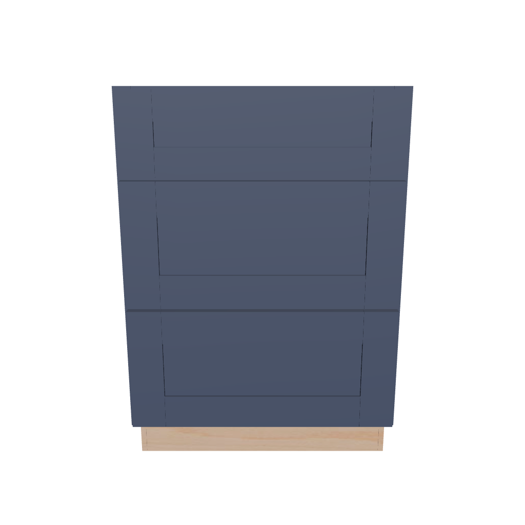 2" H X 21" D Vanity Base with 3 Drawers