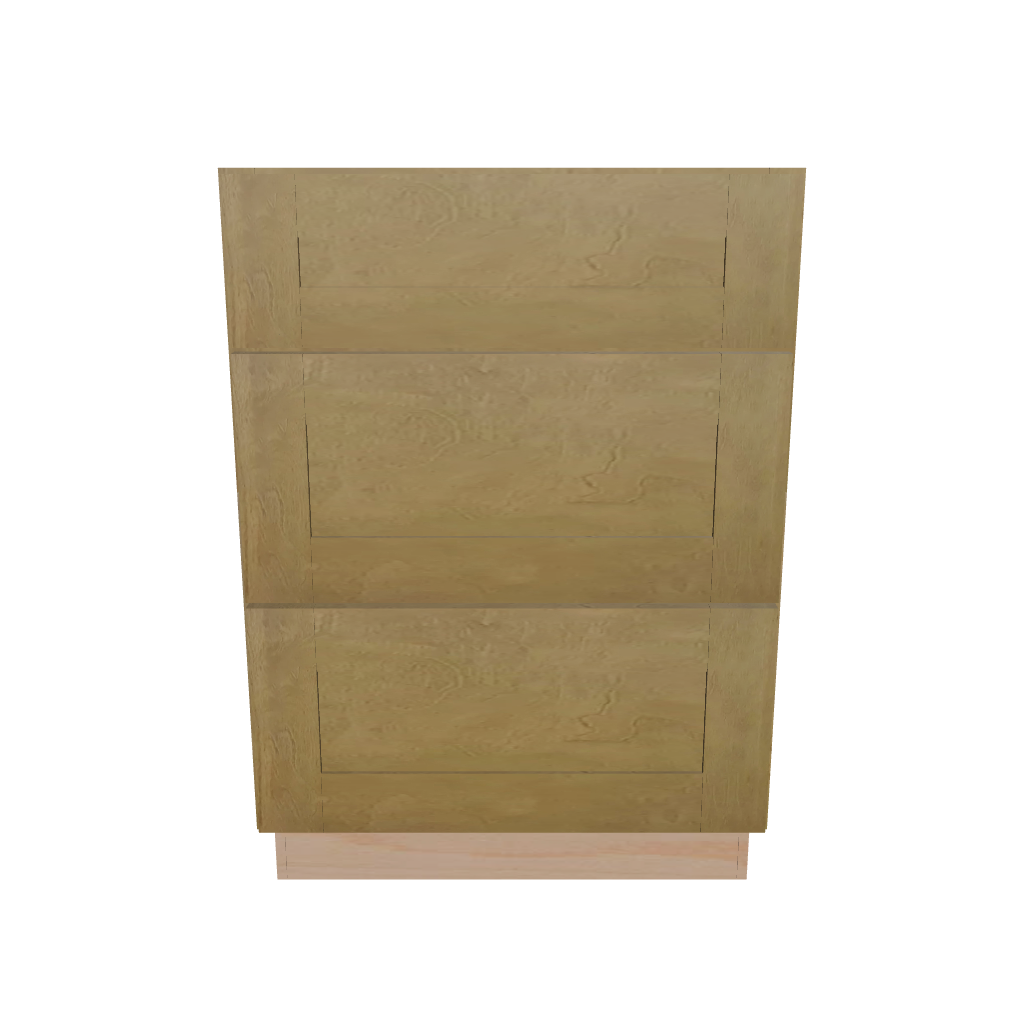 2" H X 21" D Vanity Base with 3 Drawers