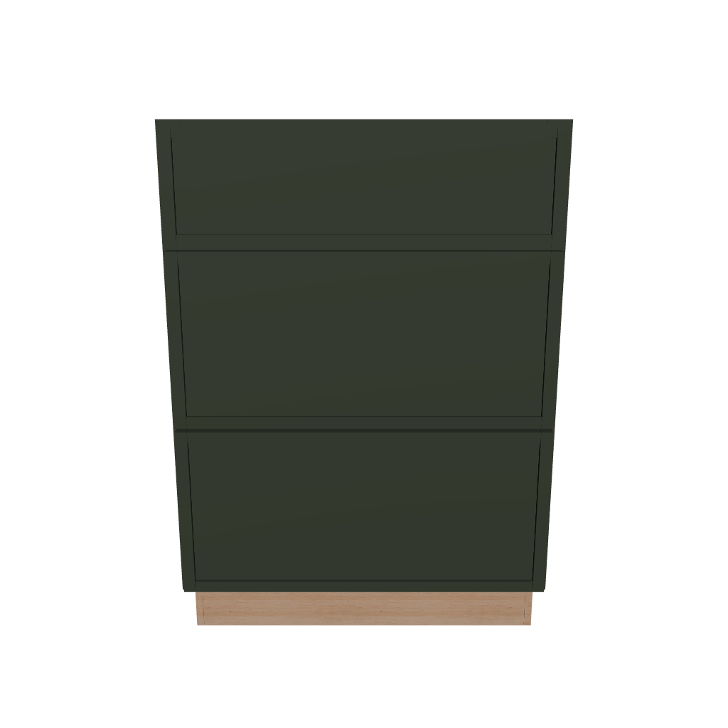2" H X 21" D Vanity Base with 3 Drawers