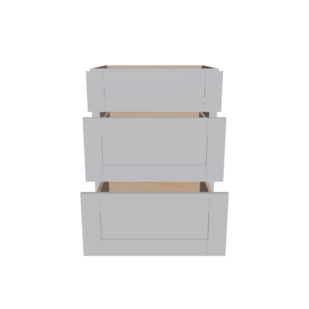 2" H X 21" D Vanity Base with 3 Drawers