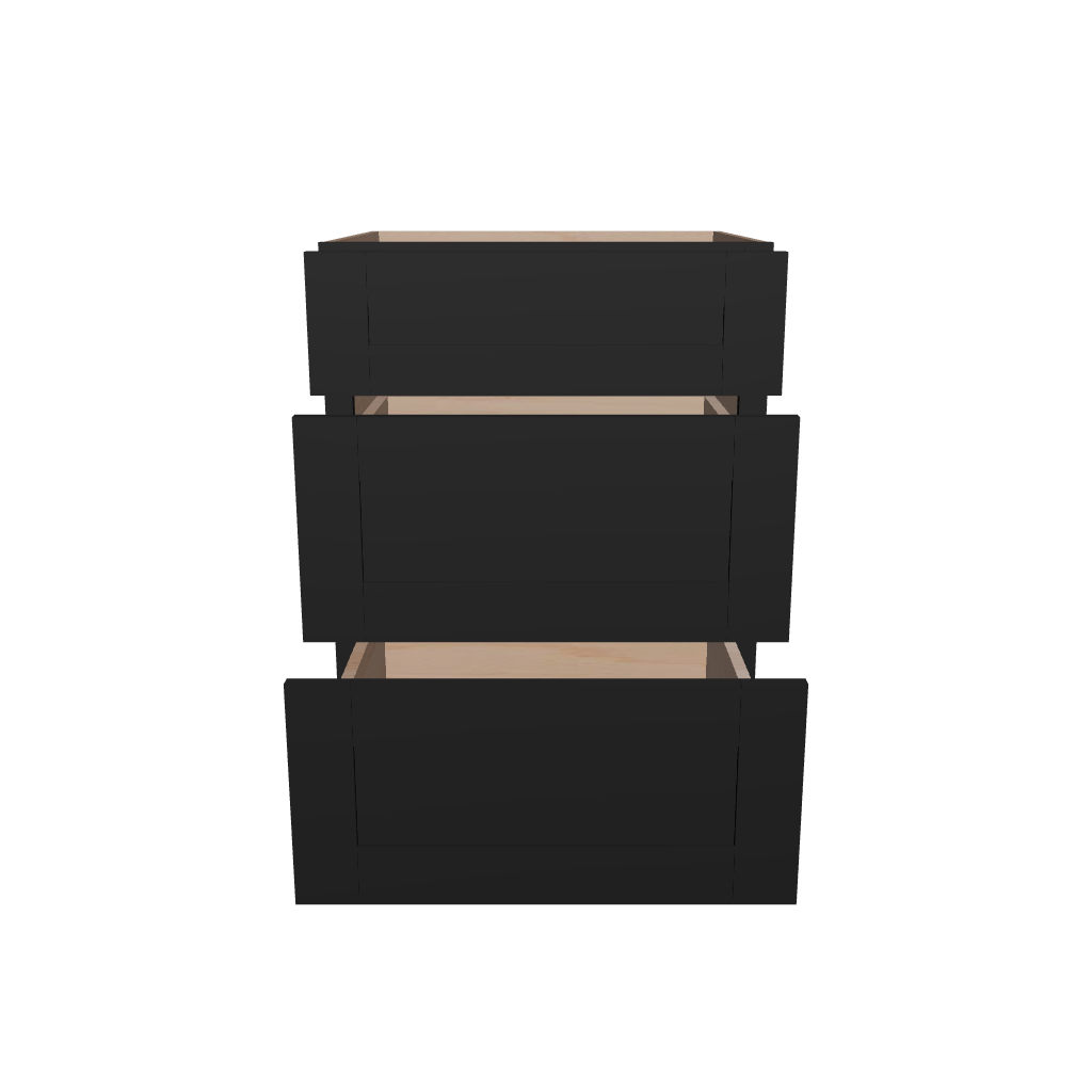 2" H X 21" D Vanity Base with 3 Drawers