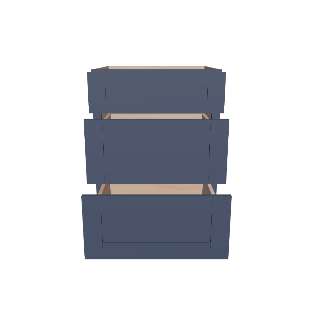 2" H X 21" D Vanity Base with 3 Drawers