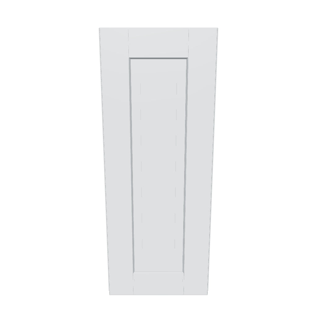 J&K White Shaker S8 Single Door Wall Cabinet   12" W x 30" H