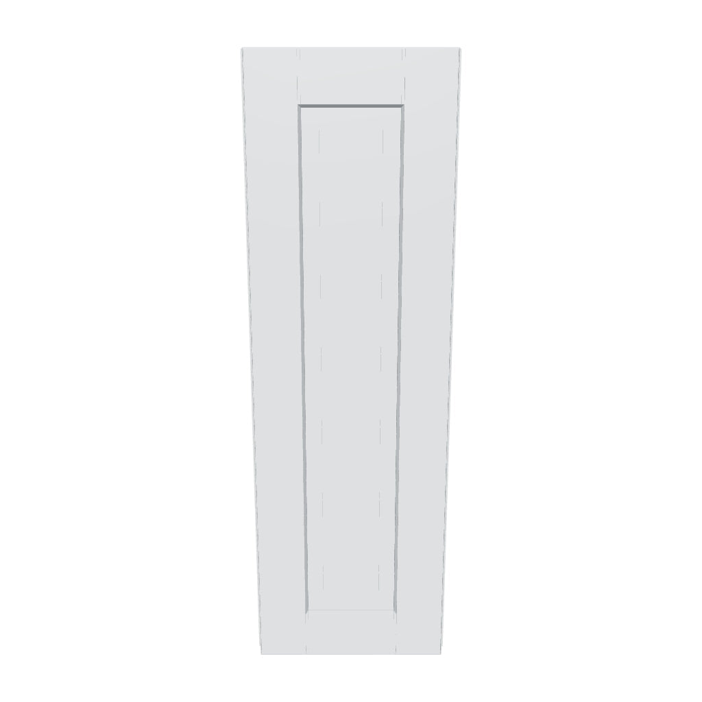 J&K White Shaker S8 Single Door Wall Cabinet   12" W x 36" H
