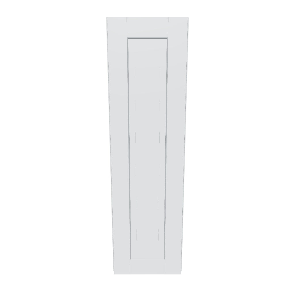 J&K White Shaker S8 Single Door Wall Cabinet   12" W x 42" H