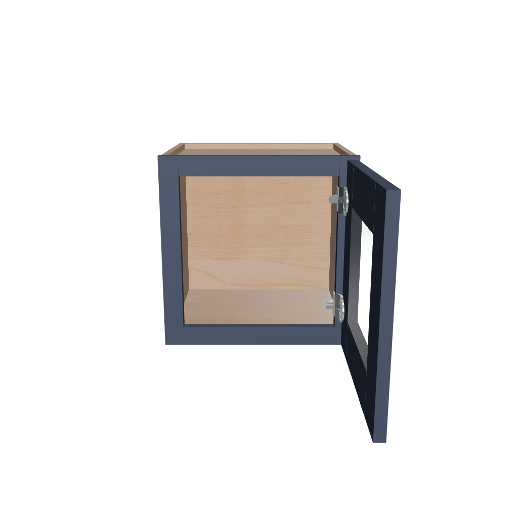 Modernform Cabinet Signature Blue 15" W X 15" H X 12" D Single Glass Door Wall Cabinet