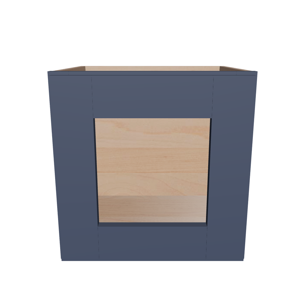 Modernform Cabinet Signature Blue 15" W X 15" H X 12" D Single Glass Door Wall Cabinet