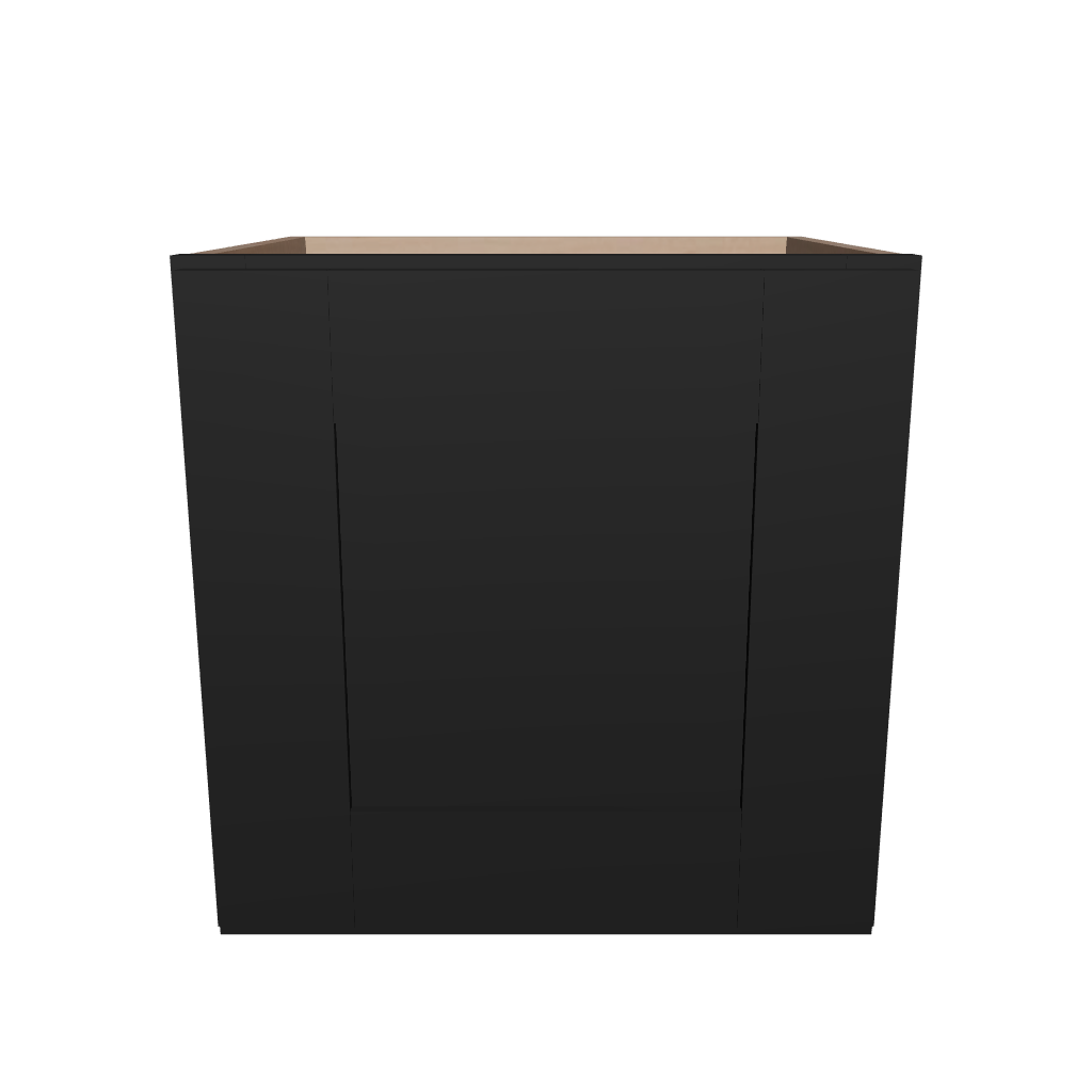 Modernform Cabinet Onyx Black Shaker 15" W X 15" H X 12" D Single Door Wall Cabinet