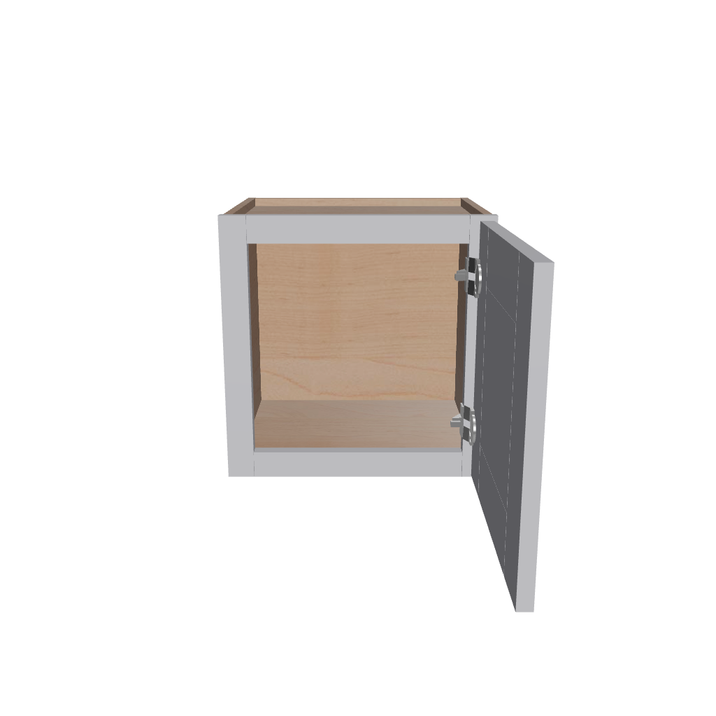 Modernform Cabinet Grey Shaker 15" W X 15" H X 12" D Single Door Wall Cabinet