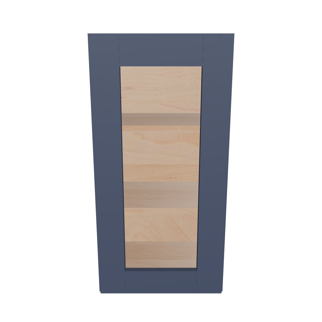 Modernform Cabinet Signature Blue 15" W X 30" H X 12" D Single Glass Door Wall Cabinet