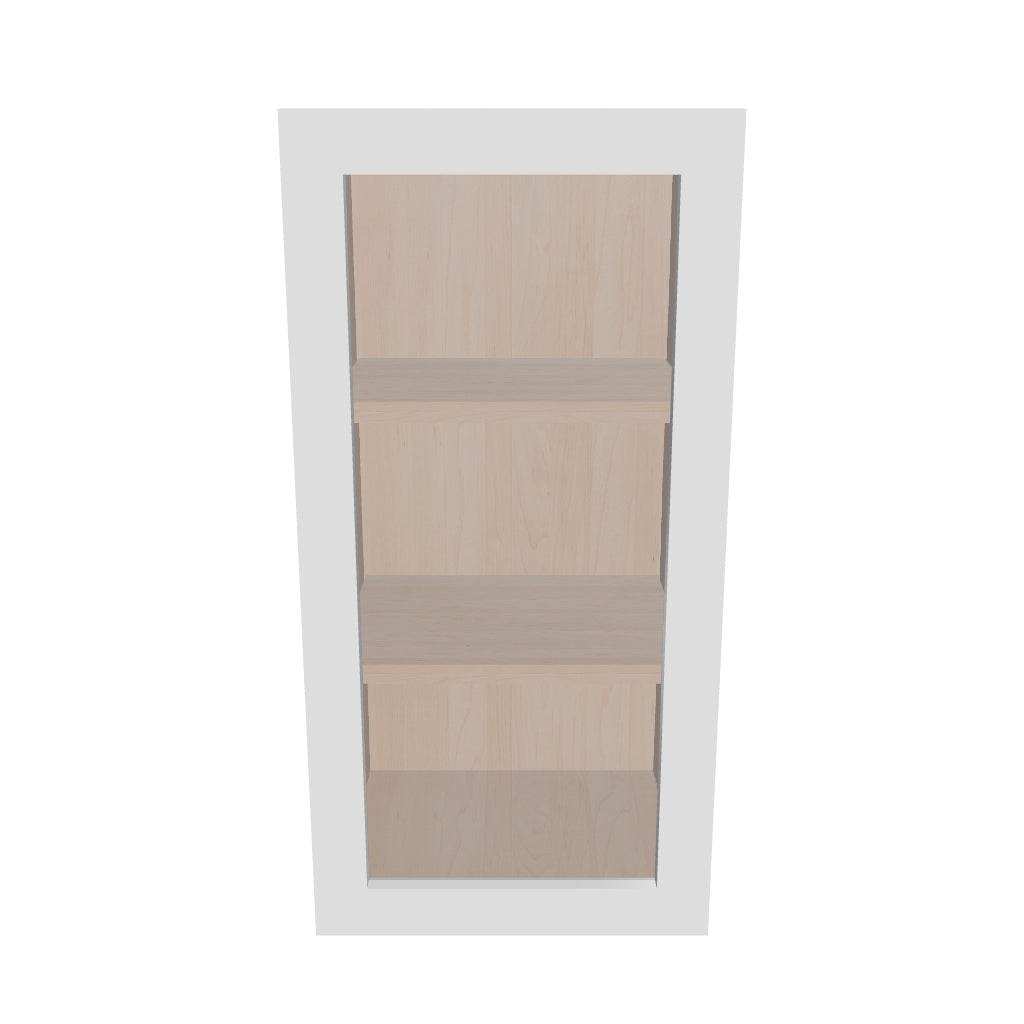 Modernform Cabinet Gloss White 15" W X 30" H X 12" D Single Glass Door Wall Cabinet