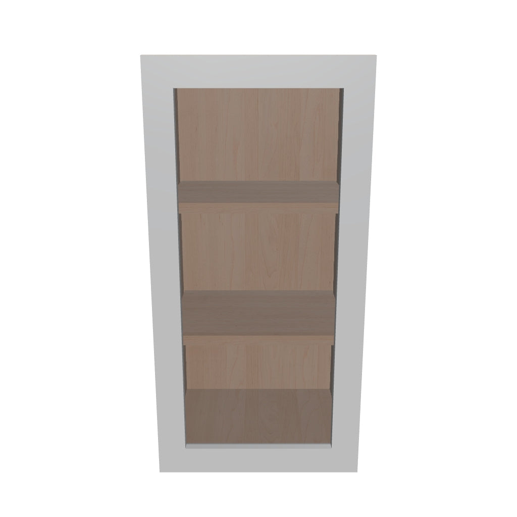 Modernform Cabinet Matte White 15" W X 30" H X 12" D Single Glass Door Wall Cabinet