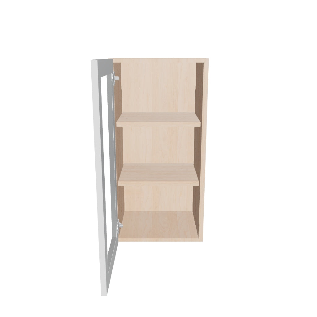 Modernform Cabinet Gloss White 15" W X 30" H X 12" D Single Glass Door Wall Cabinet