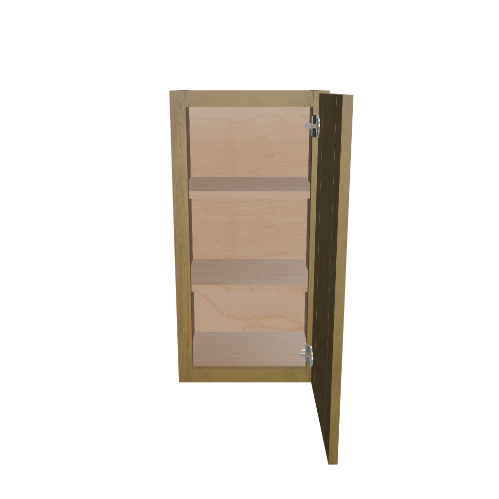 Modernform Cabinet Natural Shaker 15" W X 30" H X 12" D  Single Door Wall Cabinet