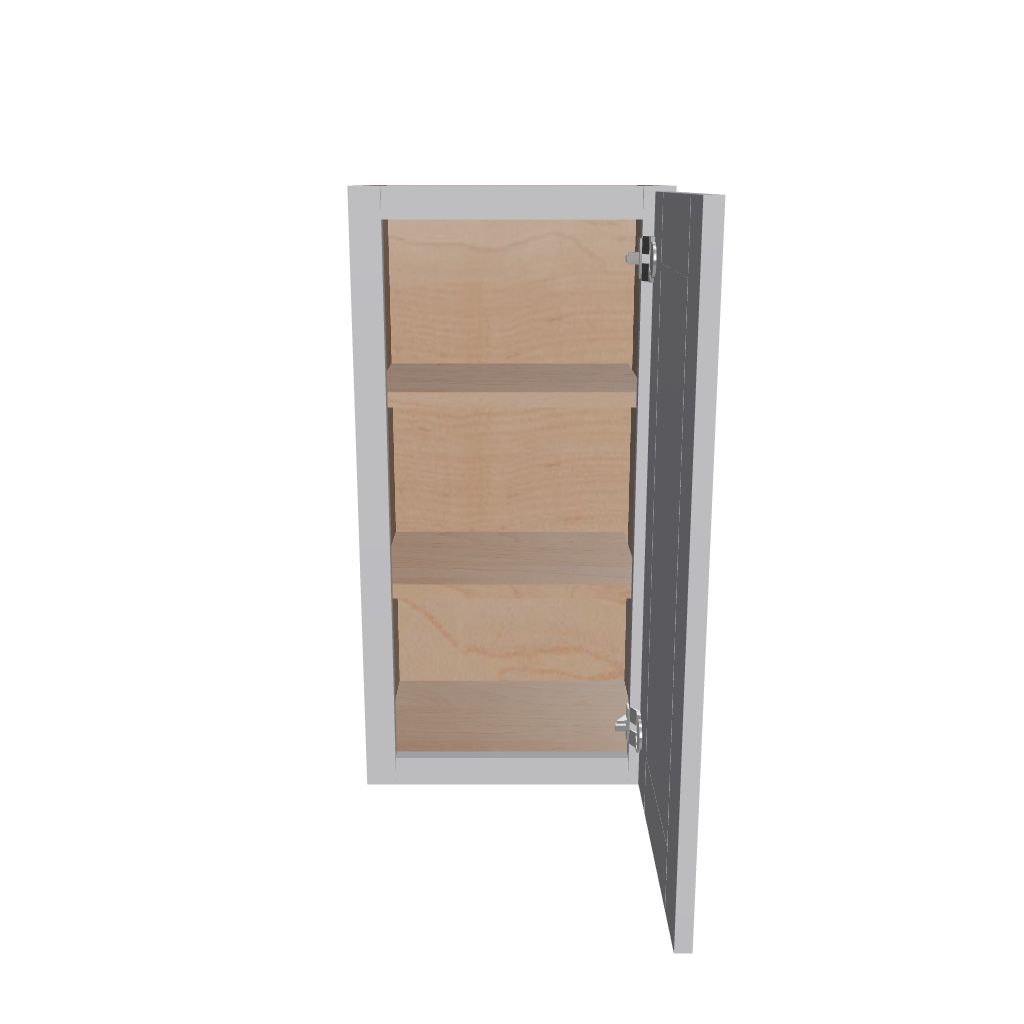 Modernform Cabinet Grey Shaker 15" W X 30" H X 12" D  Single Door Wall Cabinet