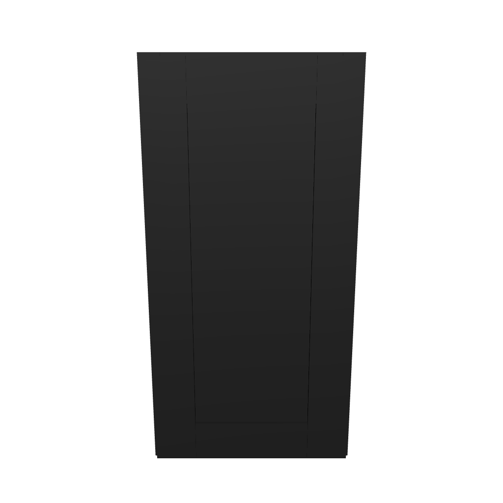 Modernform Cabinet Onyx Black Shaker 15" W X 30" H X 12" D  Single Door Wall Cabinet