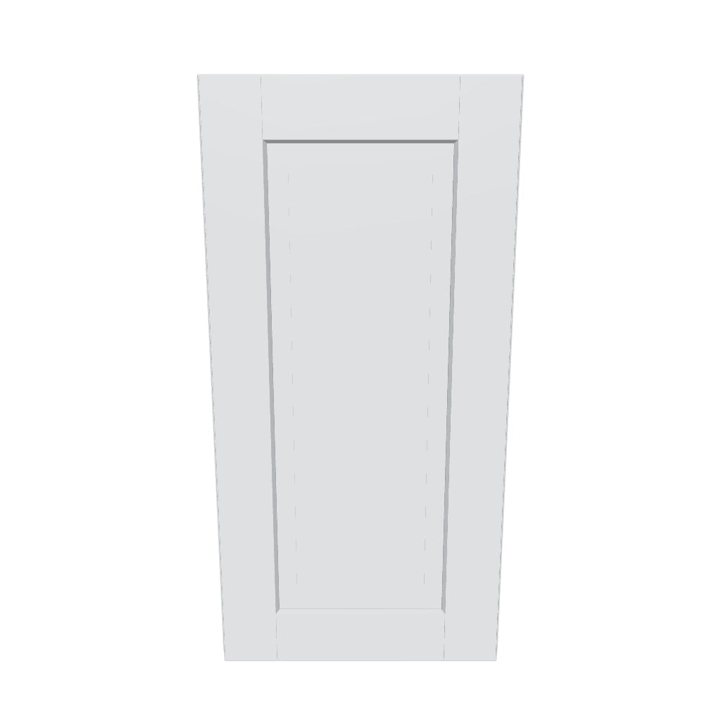 J&K White Shaker S8 Single Door Wall Cabinet   15" W x 30" H