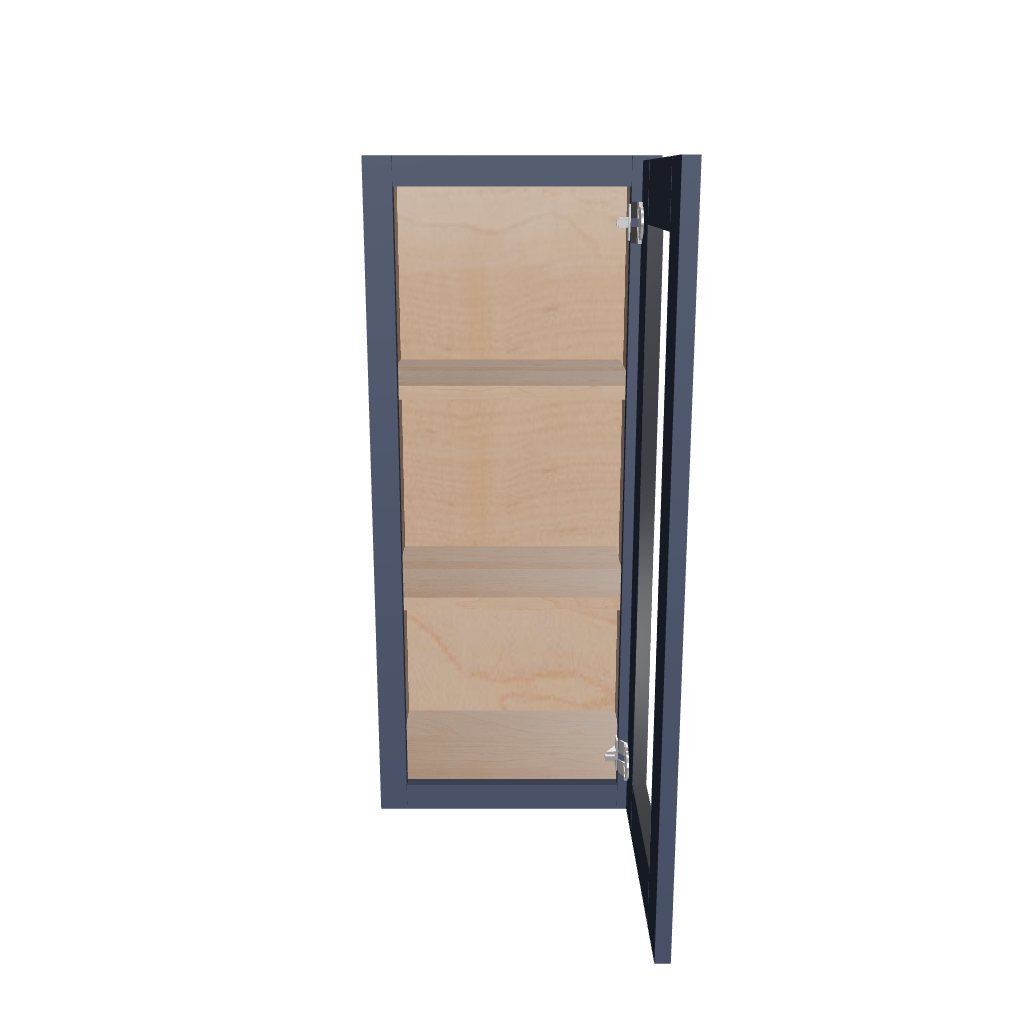 Modernform Cabinet Signature Blue 15" W X 36" H X 12" D Single Glass Door Wall Cabinet