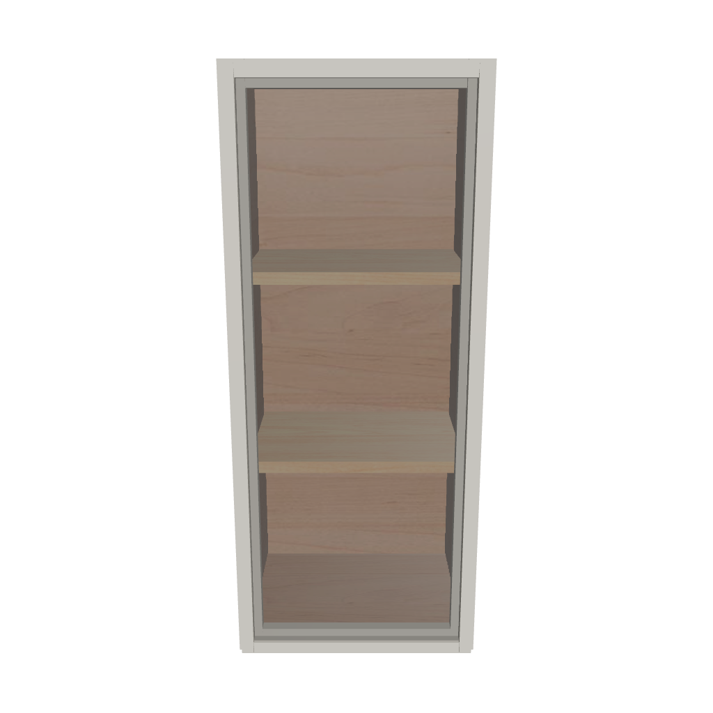 Modernform Cabinet Slim Dove White 15" W X 36" H X 12" D Single Glass Door Wall Cabinet