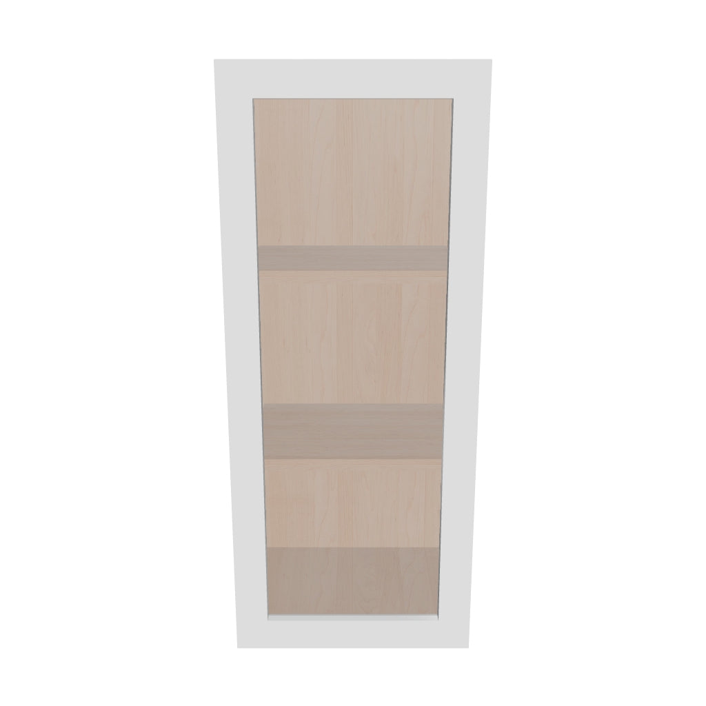 Modernform Cabinet Gloss White 15" W X 36" H X 12" D Single Glass Door Wall Cabinet