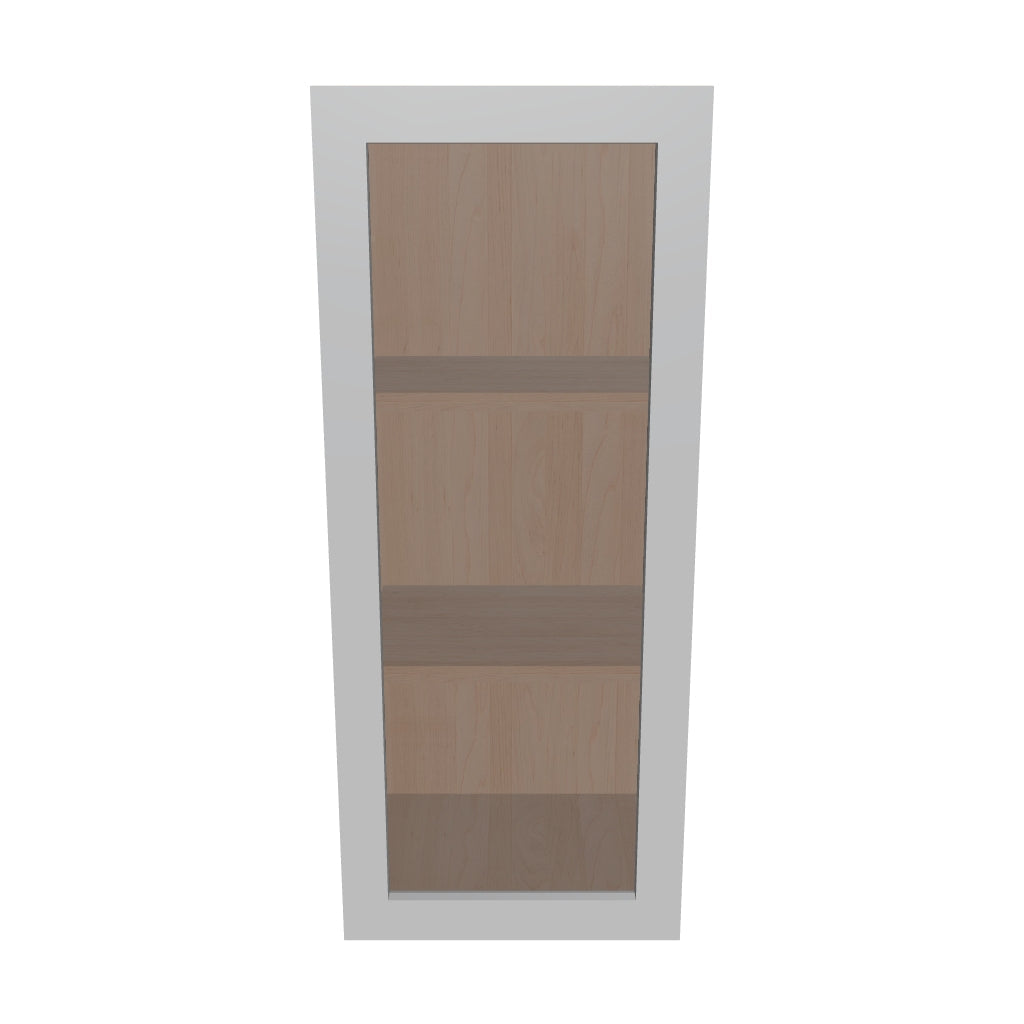 Modernform Cabinet Matte White 15" W X 36" H X 12" D Single Glass Door Wall Cabinet