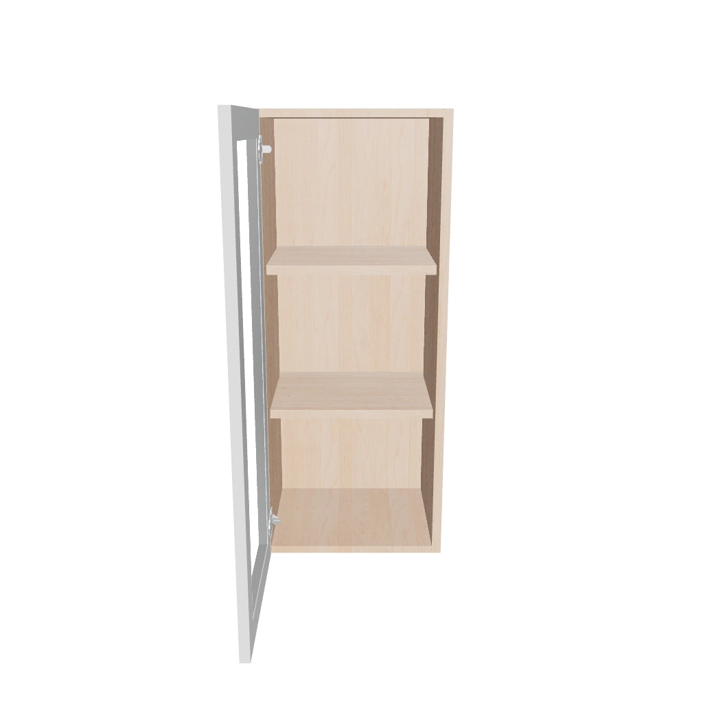 Modernform Cabinet Gloss White 15" W X 36" H X 12" D Single Glass Door Wall Cabinet