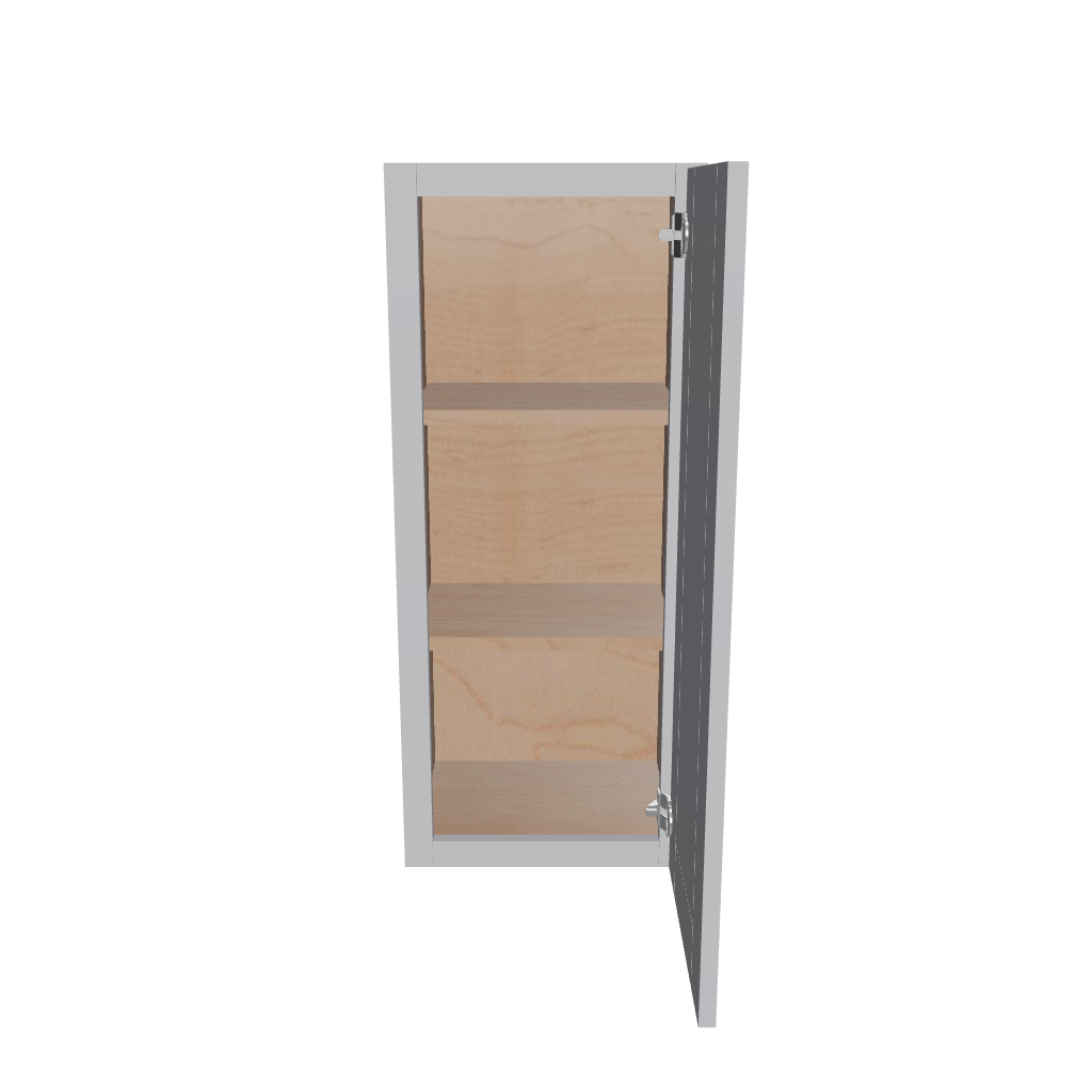 Modernform Cabinet Grey Shaker 15" W X 36" H X 12" D Single Door Wall Cabinet