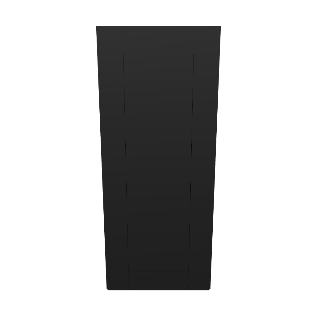 Modernform Cabinet Onyx Black Shaker 15" W X 36" H X 12" D Single Door Wall Cabinet
