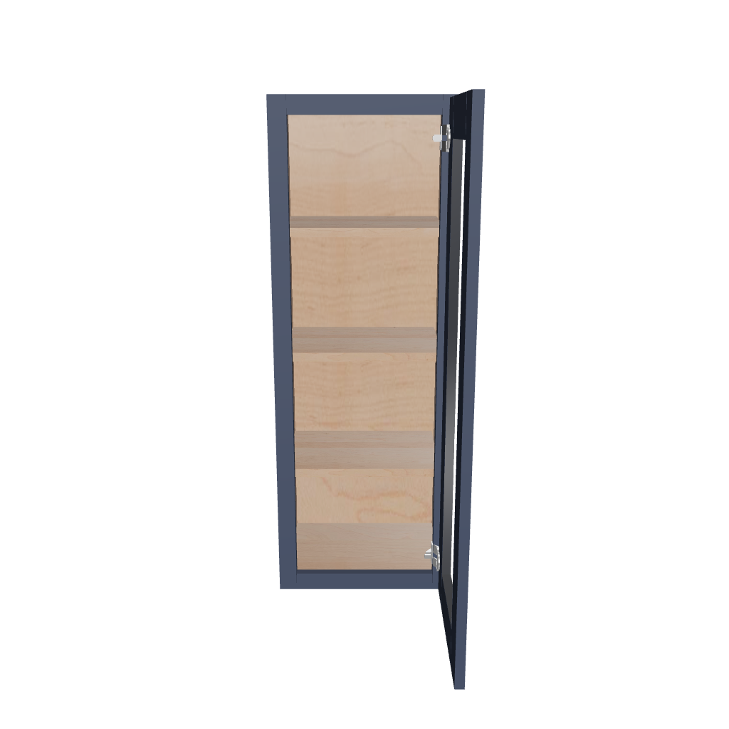 Modernform Cabinet Signature Blue 15" W X 42" H X 12" D Single Glass Door Wall Cabinet