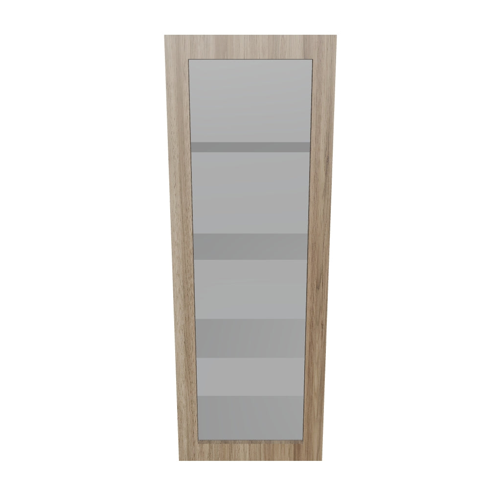 Modernform Cabinet Walnut 15" W X 42" H X 12" D Single Glass Door Wall Cabinet
