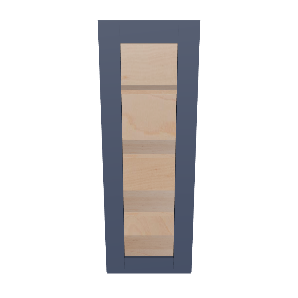 Modernform Cabinet Signature Blue 15" W X 42" H X 12" D Single Glass Door Wall Cabinet
