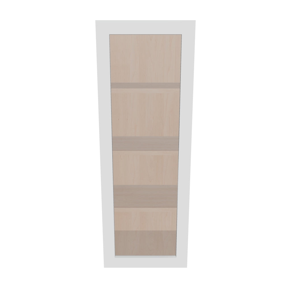 Modernform Cabinet Gloss White 15" W X 42" H X 12" D Single Glass Door Wall Cabinet