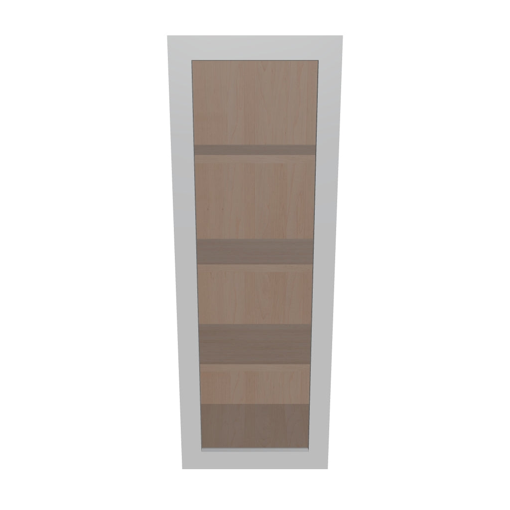 Modernform Cabinet Matte White 15" W X 42" H X 12" D Single Glass Door Wall Cabinet