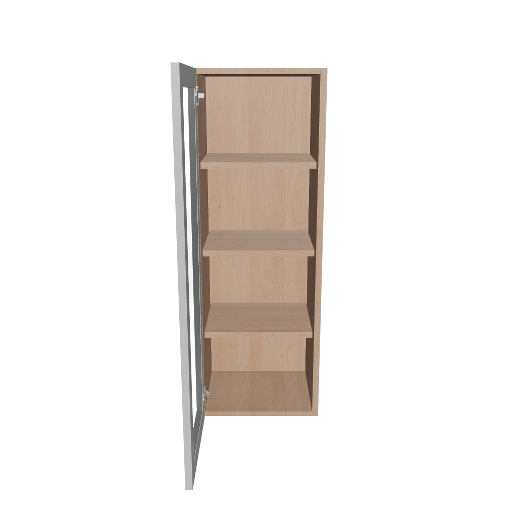 Modernform Cabinet Matte White 15" W X 42" H X 12" D Single Glass Door Wall Cabinet