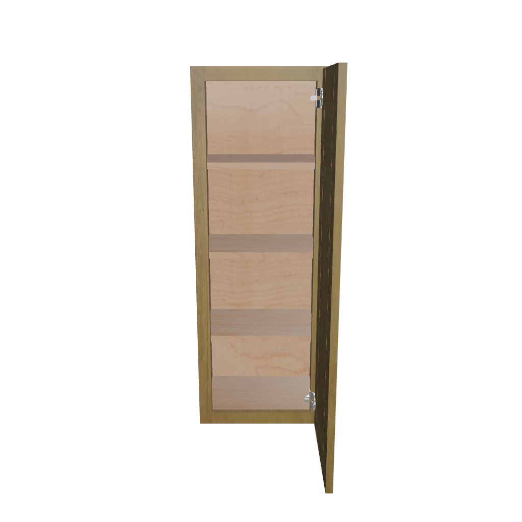 Modernform Cabinet Natural Shaker 15" W X 42" H X 12" D Single Door Wall Cabinet