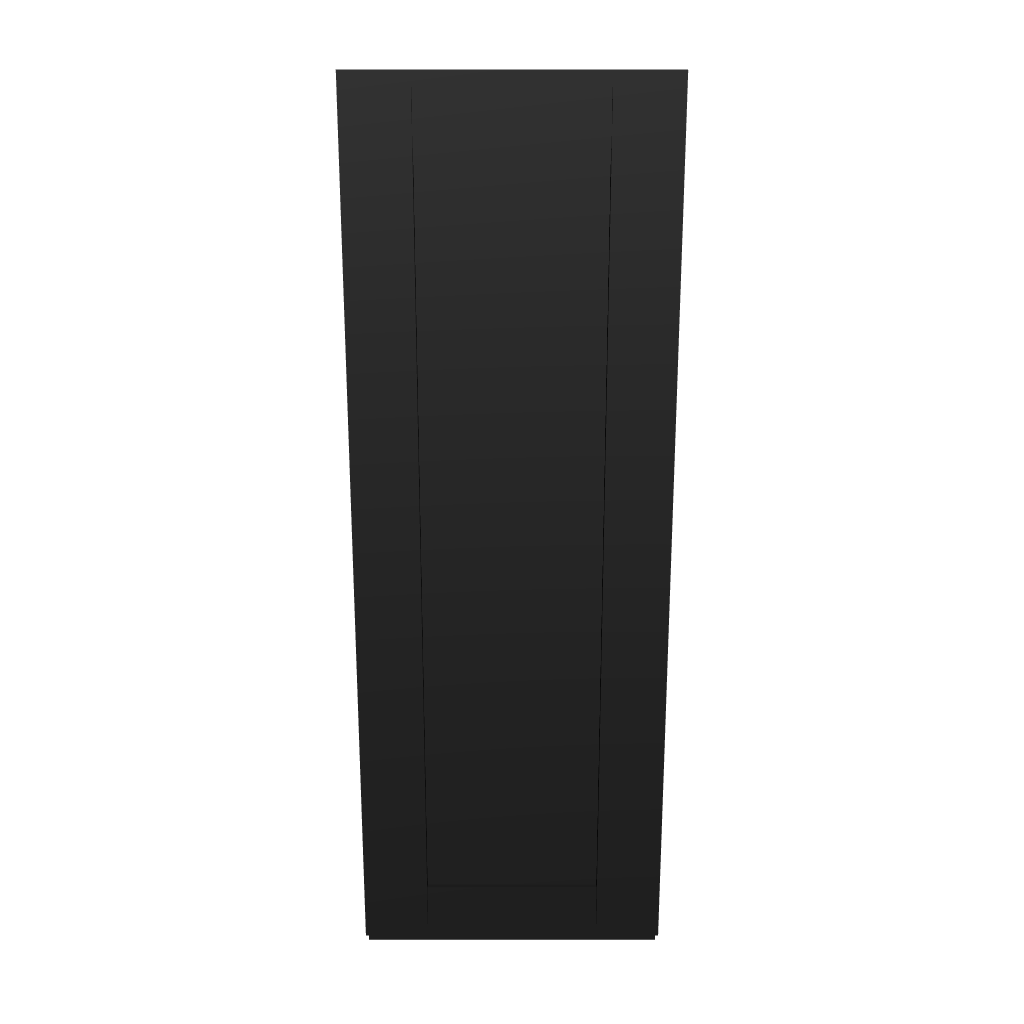 Modernform Cabinet Onyx Black Shaker 15" W X 42" H X 12" D Single Door Wall Cabinet