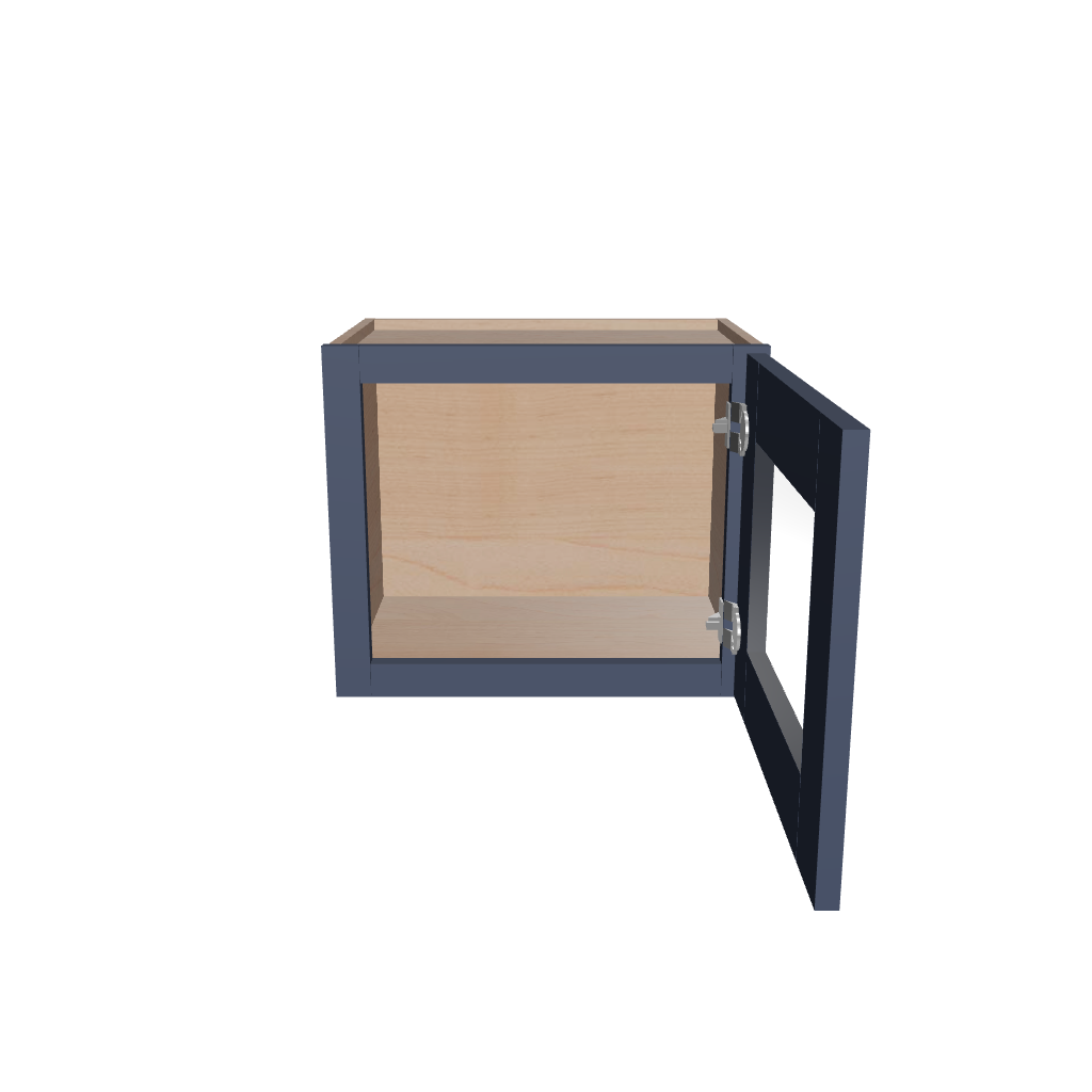 Modernform Cabinet Signature Blue 18" W X 15" H X 12" D Single Glass Door Wall Cabinet