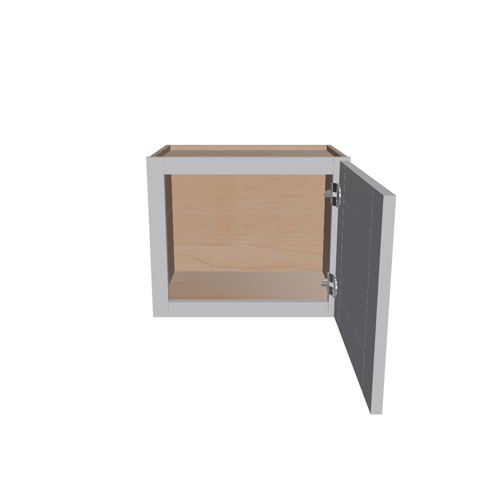 Modernform Cabinet Grey Shaker 18" W X 15" H X 12" D Single Door Wall Cabinet