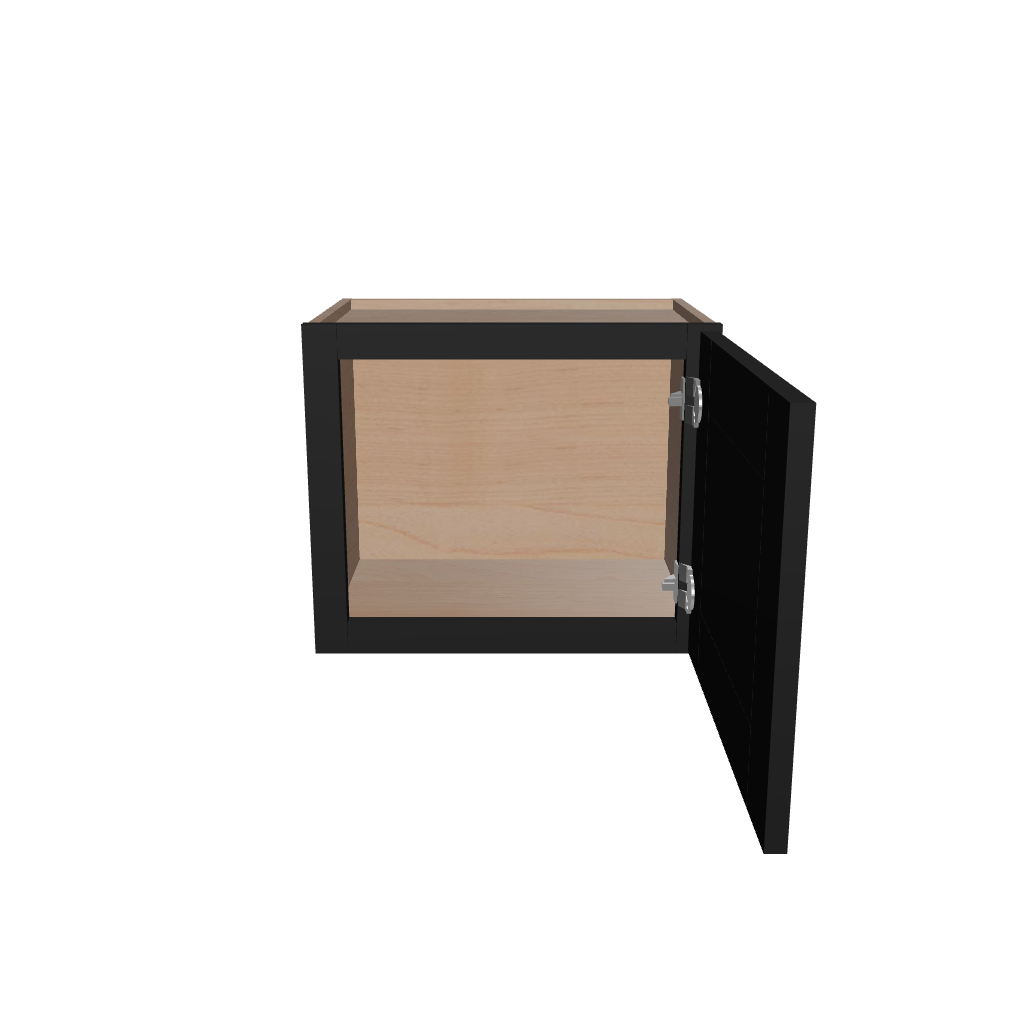 Modernform Cabinet Onyx Black Shaker 18" W X 15" H X 12" D Single Door Wall Cabinet