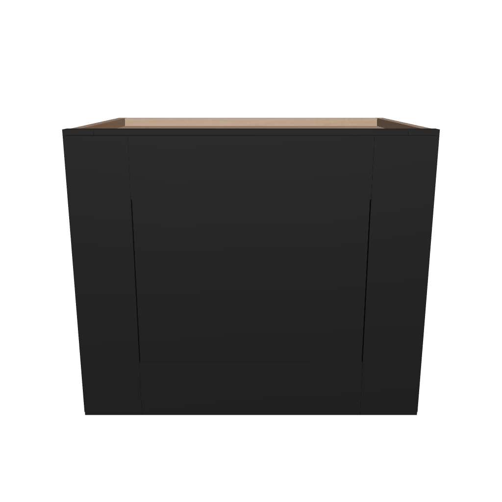 Modernform Cabinet Onyx Black Shaker 18" W X 15" H X 12" D Single Door Wall Cabinet