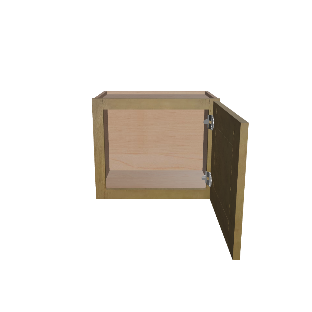 Modernform Cabinet Natural Shaker 18" W X 15" H X 12" D Single Door Wall Cabinet
