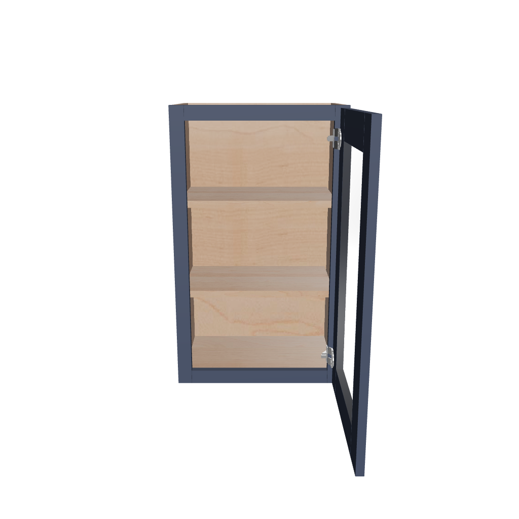 Modernform Cabinet Signature Blue 18" W X 30" H X 12" D Single Glass Door Wall Cabinet