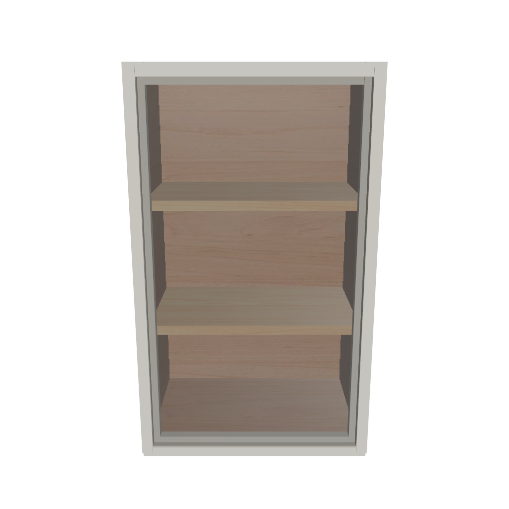 Modernform Cabinet Slim Dove White 18" W X 30" H X 12" D Single Glass Door Wall Cabinet