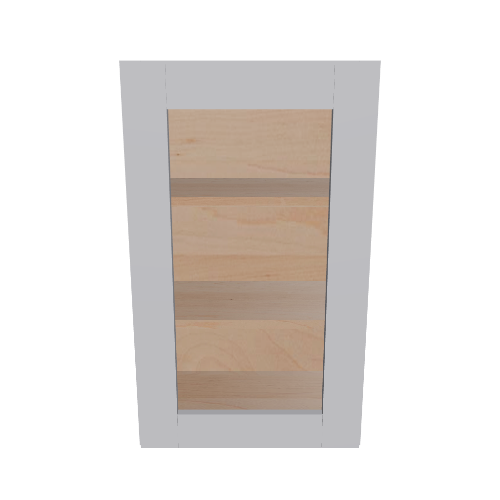 Modernform Cabinet Grey Shaker 18" W X 30" H X 12" D Single Glass Door Wall Cabinet