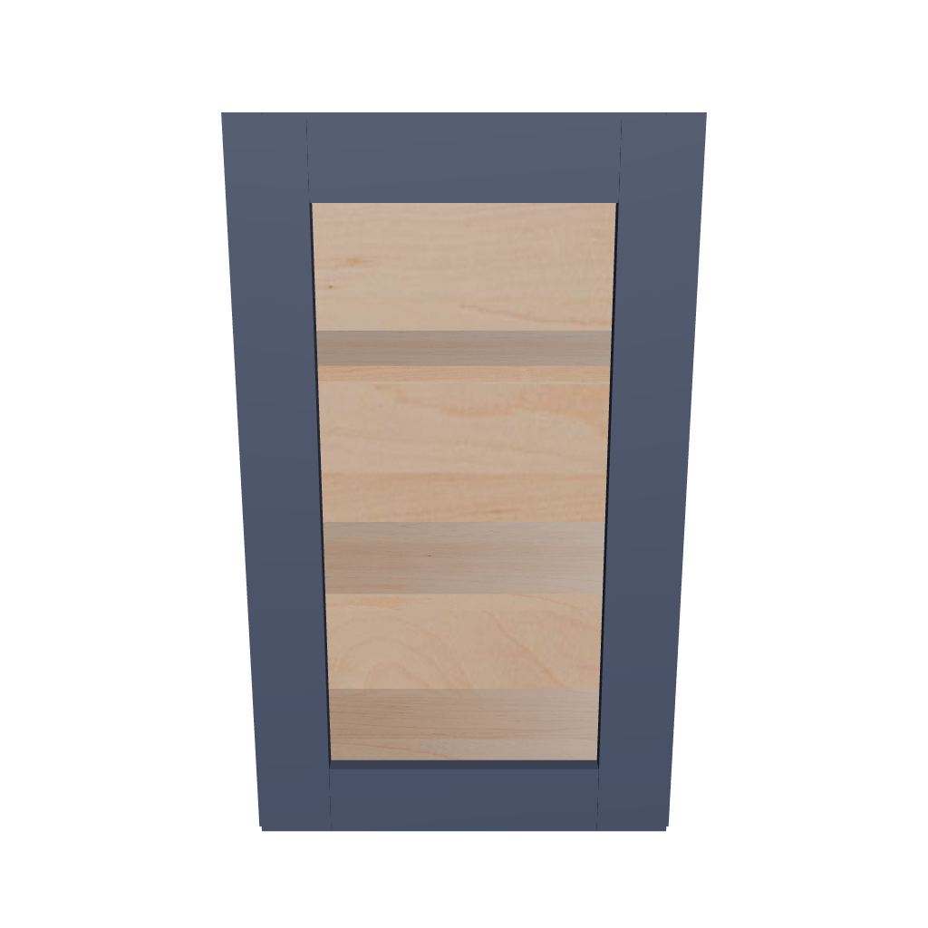 Modernform Cabinet Signature Blue 18" W X 30" H X 12" D Single Glass Door Wall Cabinet