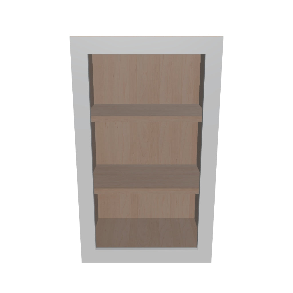 Modernform Cabinet Matte White 18" W X 30" H X 12" D Single Glass Door Wall Cabinet