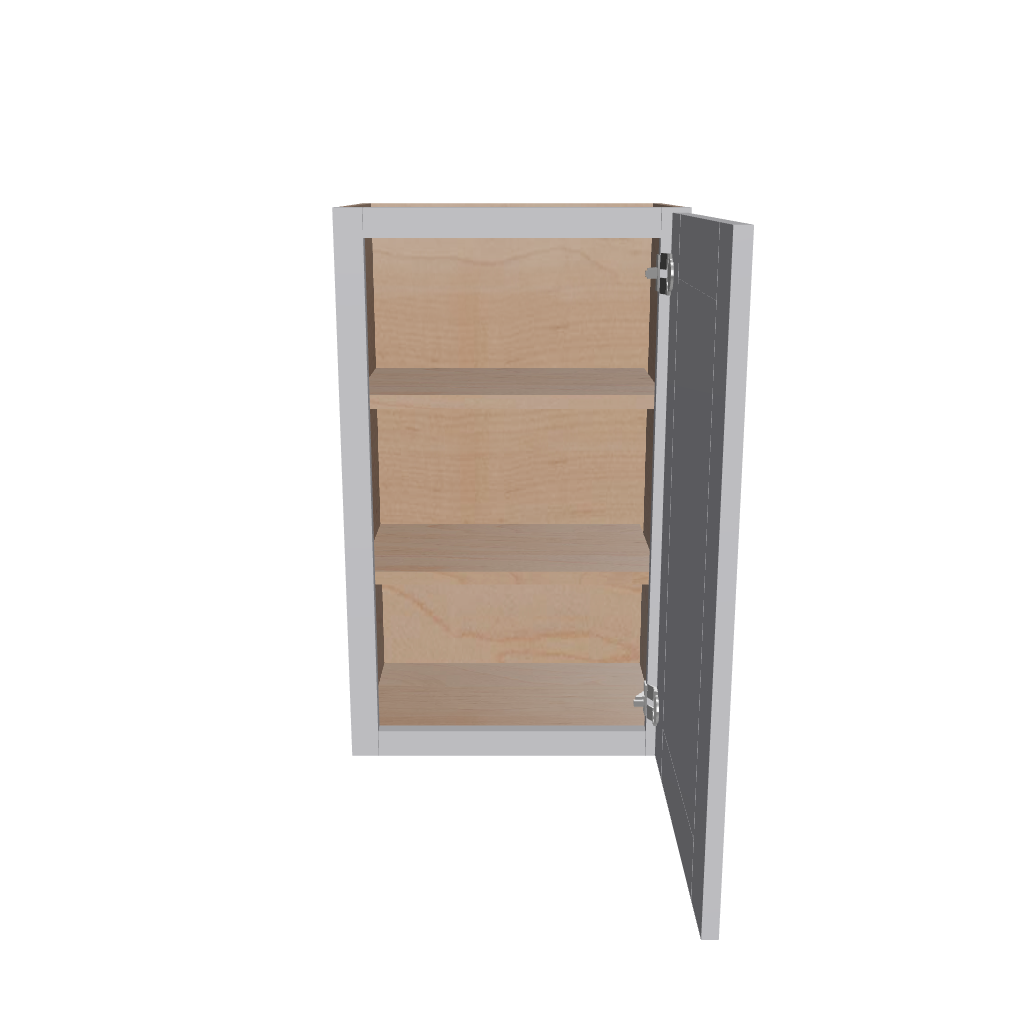 Modernform Cabinet Grey Shaker 18" W X 30" H X 12" D  Single Door Wall Cabinet