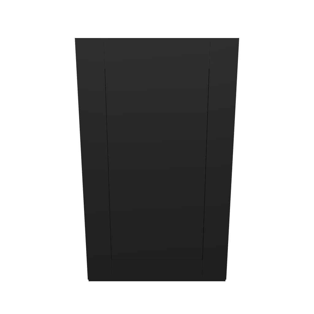 Modernform Cabinet Onyx Black Shaker 18" W X 30" H X 12" D  Single Door Wall Cabinet