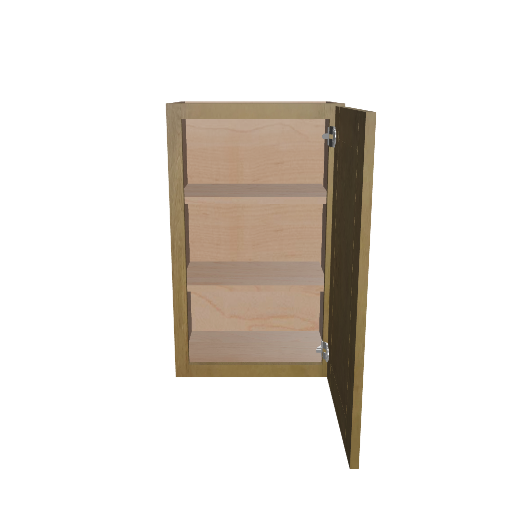 Modernform Cabinet Natural Shaker 18" W X 30" H X 12" D  Single Door Wall Cabinet